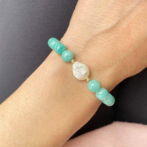 amazonite gold bracelet model newest