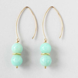 amazonite gold earrings ILgemstones new