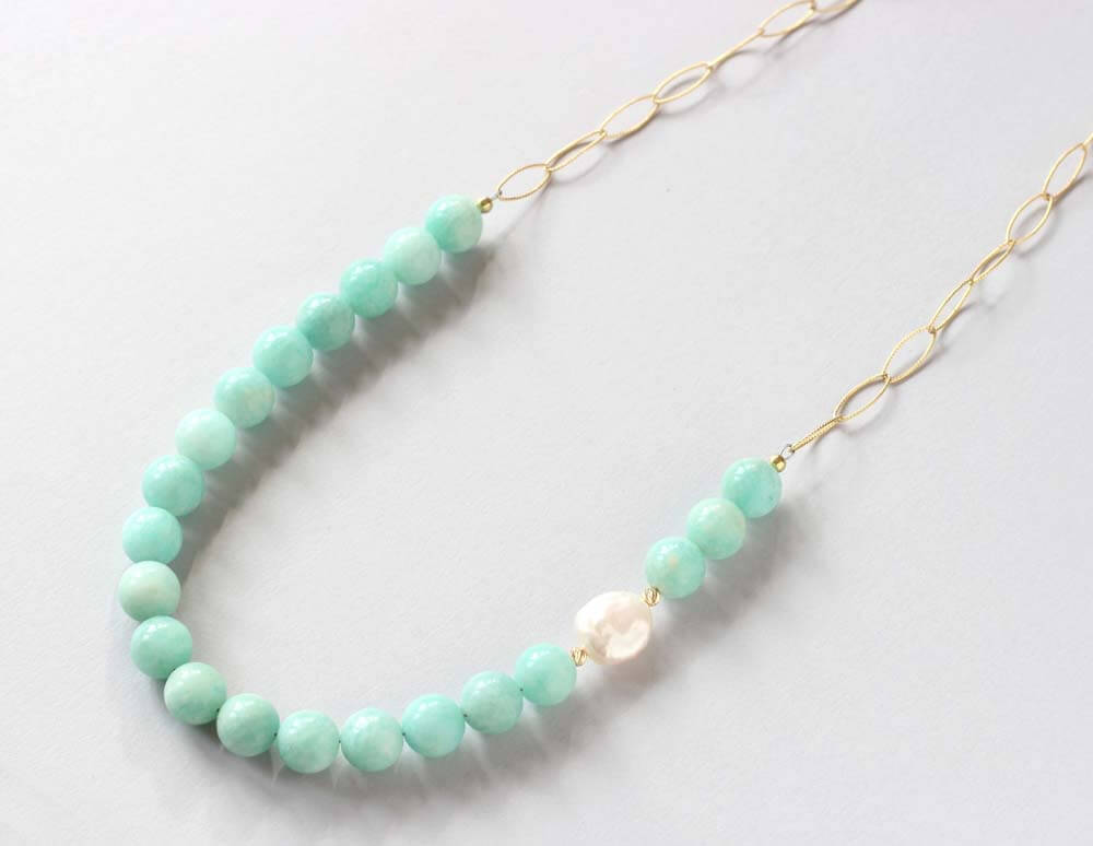 amazonite gold necklace Dublin new