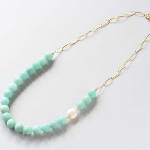 amazonite gold necklace Ireland new