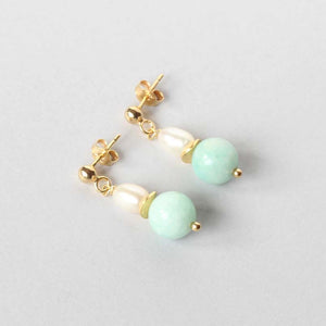 amazonite gold studs Ireland new