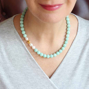 amazonite necklace model new