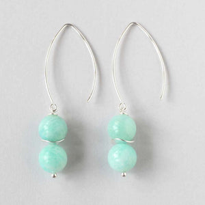 amazonite silver earrings ILgemstones new