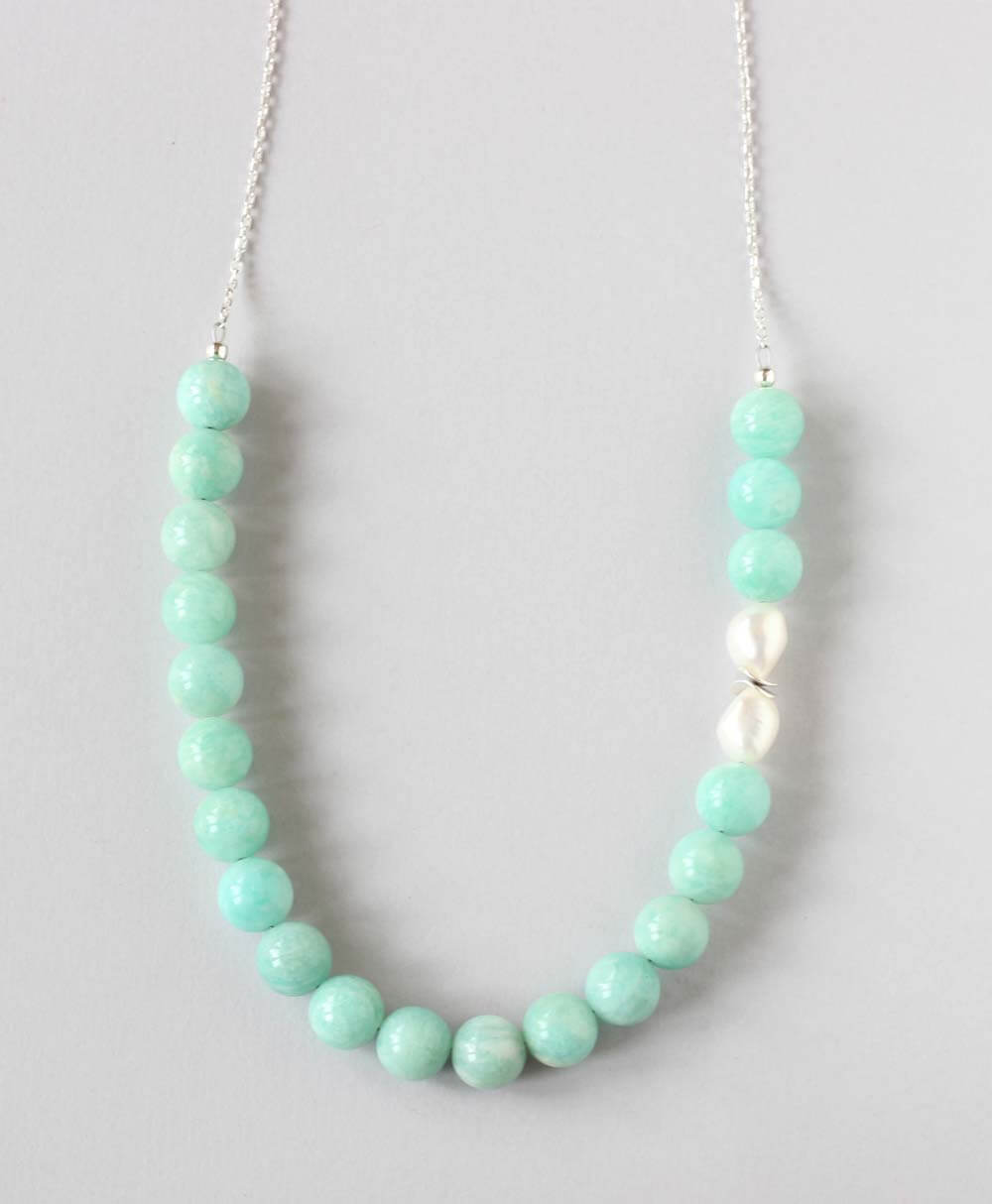 amazonite silver necklace ILgemstones new