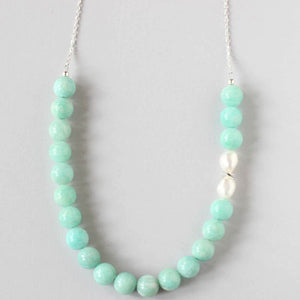 amazonite silver necklace ILgemstones new