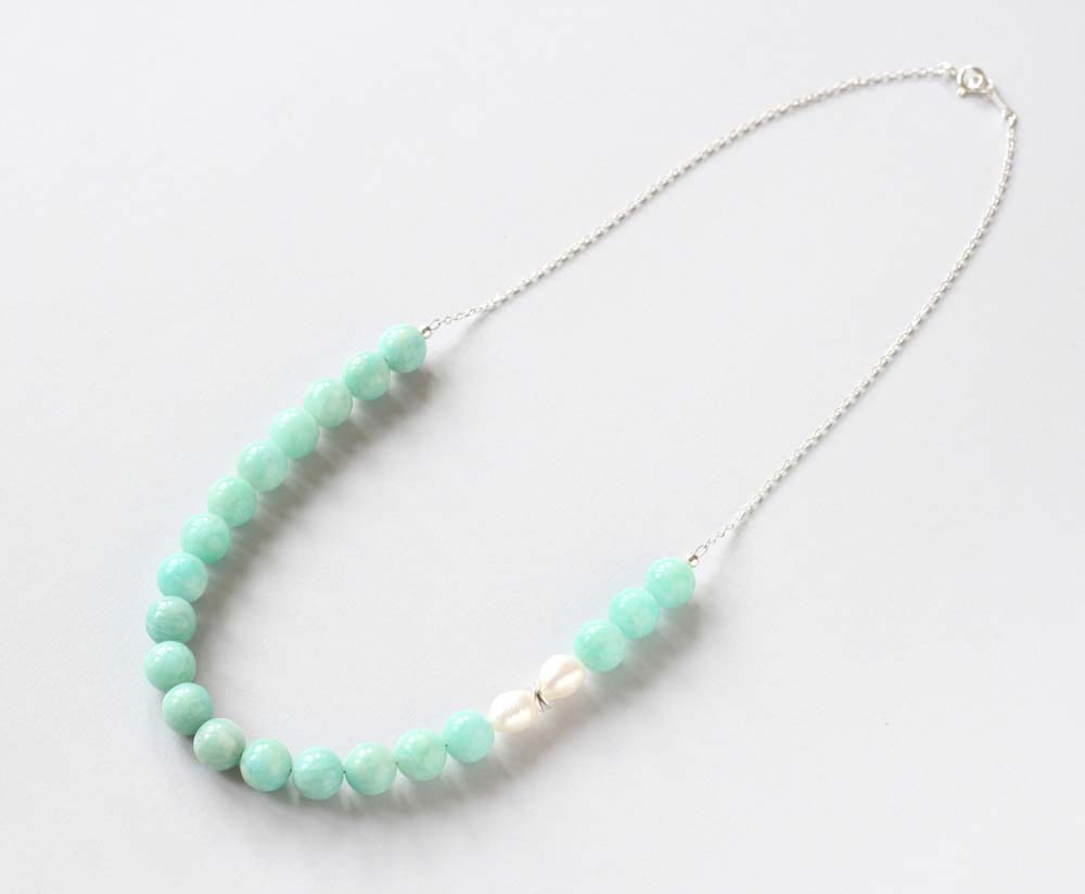 amazonite silver necklace Ireland new