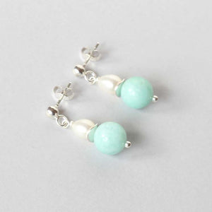 amazonite silver studs Ireland new