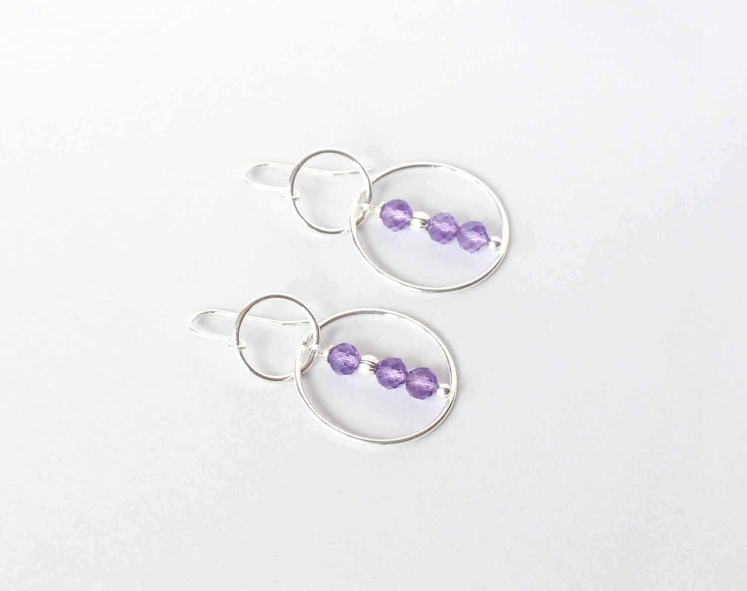 amethyst hoop earrings Ireland new