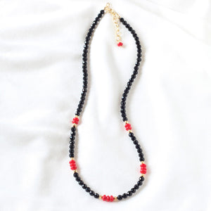Black Onyx Red Coral Necklace dublin