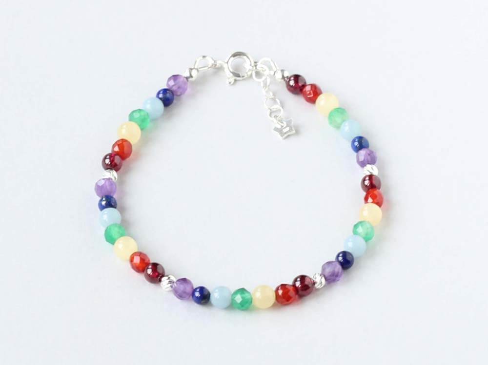 chakra bracelet silver ILgemstones Ireland