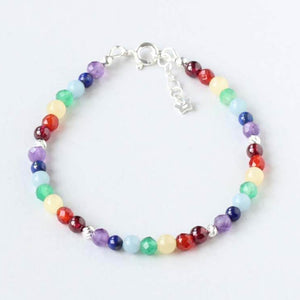 chakra bracelet silver ILgemstones Ireland