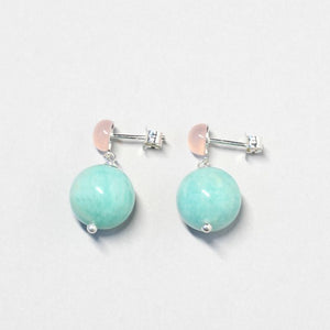 Gemstone Studs Amazonite ILgemstones