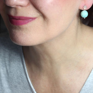 Gemstone Studs Amazonite model