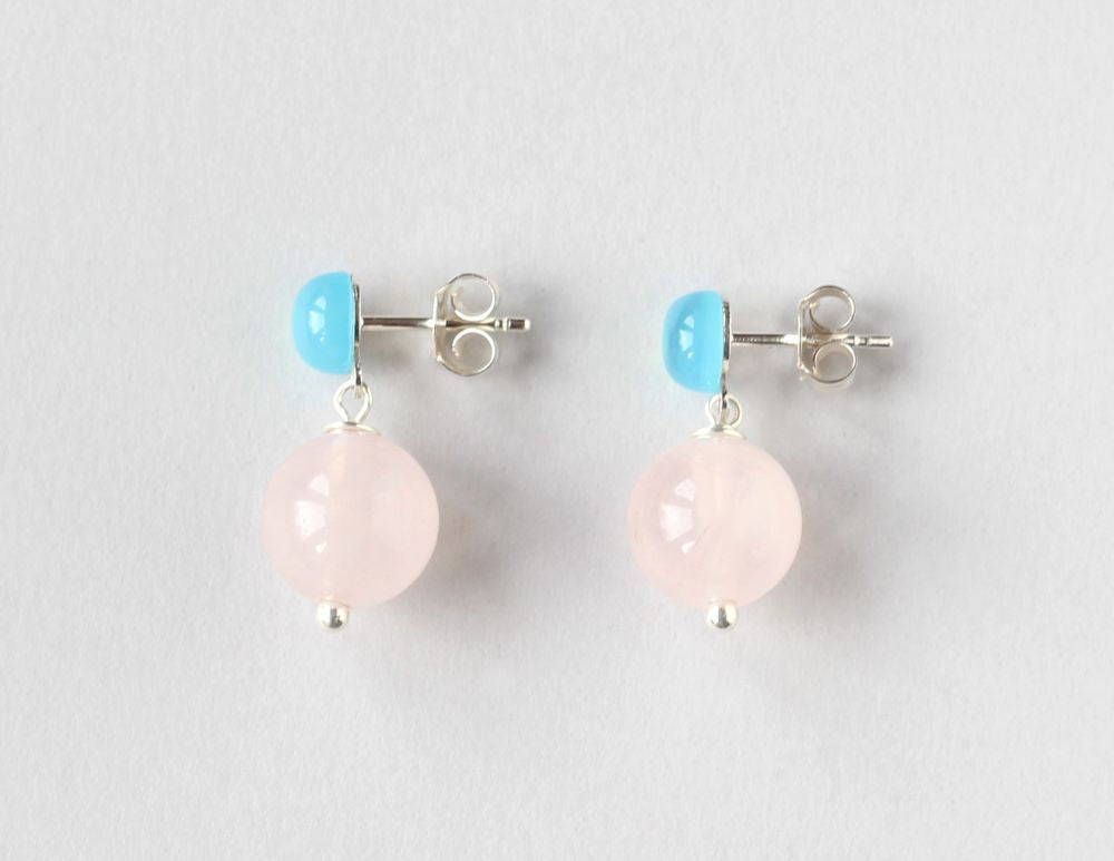 Gemstone Studs Rose Quartz Ireland