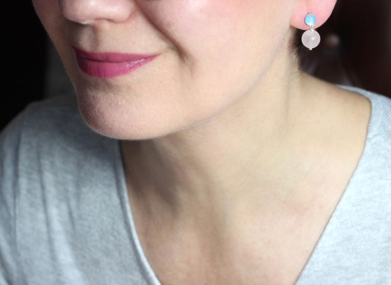 Gemstone Studs Rose Quartz model