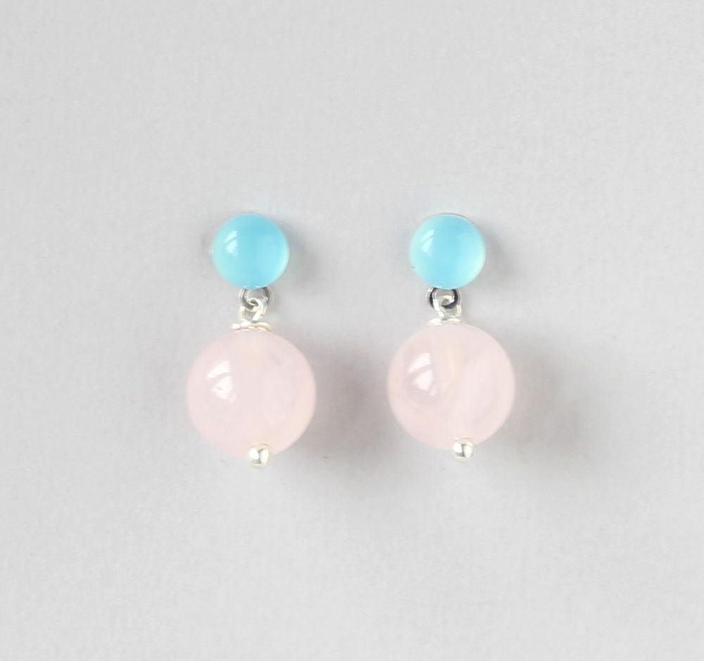 Gemstone Studs Rose Quartz