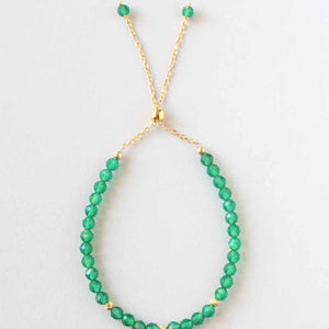 green agate claspless bracelet