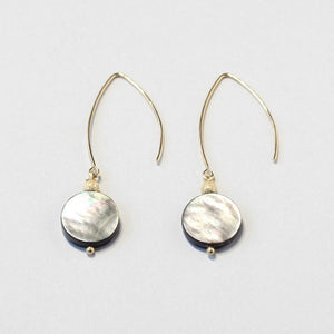 mother of pearl black gold earrings Ireland