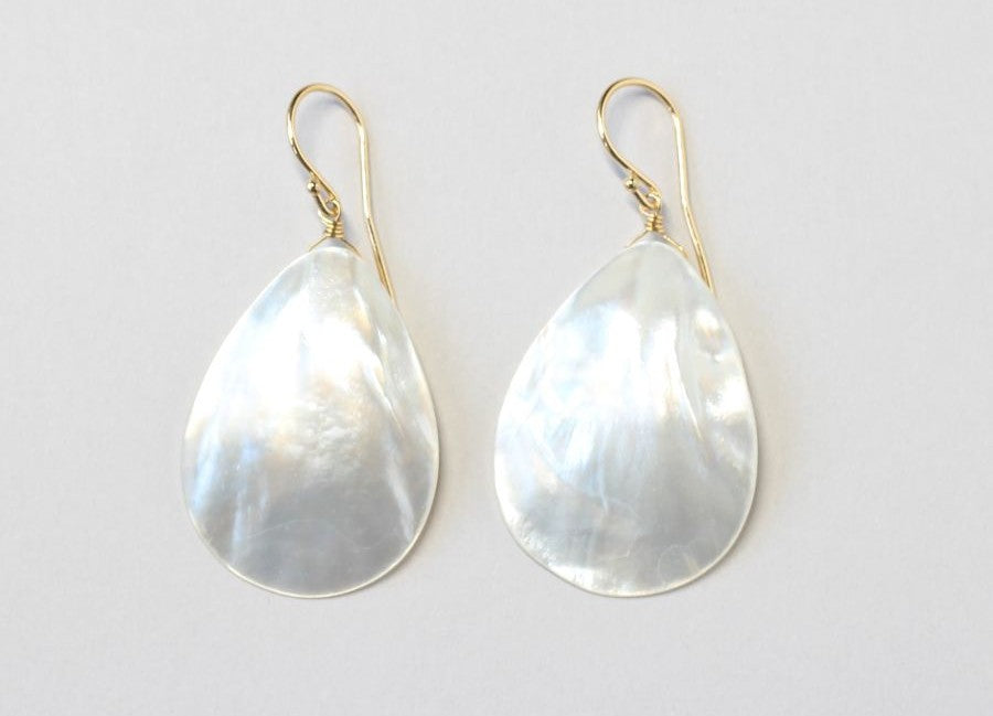 mother of pearl teardrop earrings
