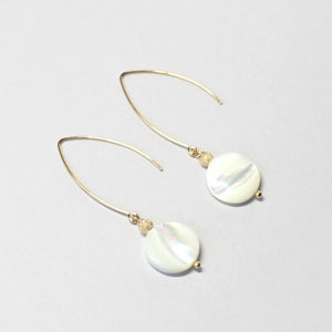 mother of pearl white gold earrings Ireland 