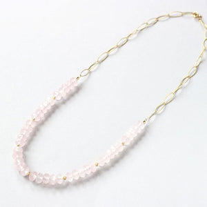 rose quartz necklace ILgemstones