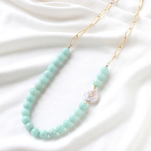 amazonite gold necklace madelocal