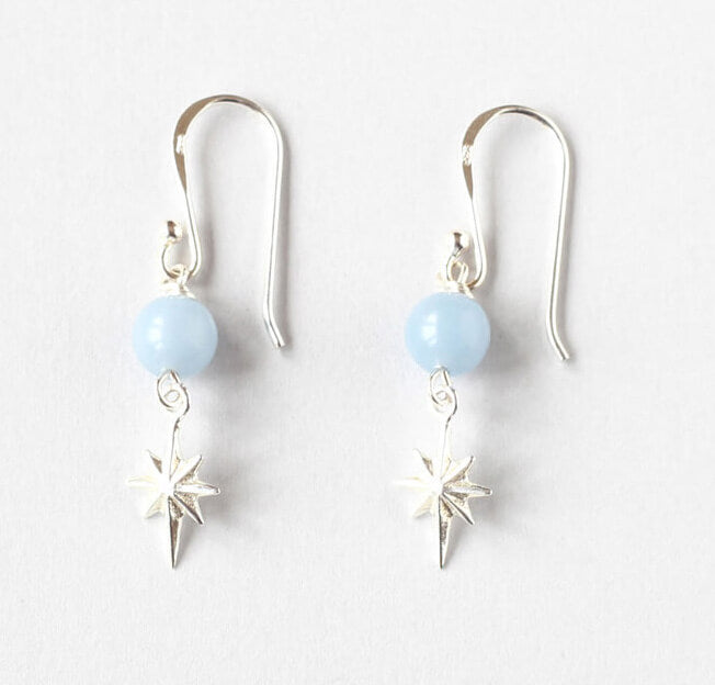 angelite star earrings