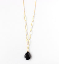 black onyx delicate necklace
