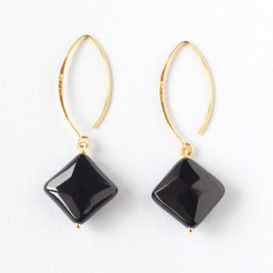 black onyx diamond earrings