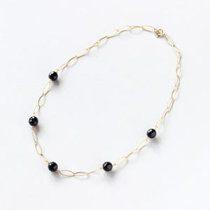 black onyx gold necklace Ireland