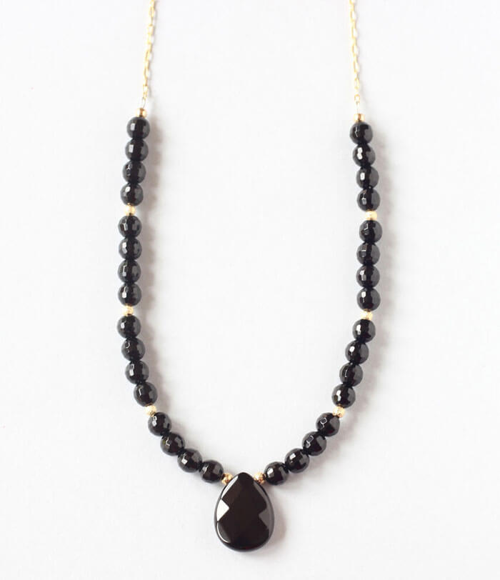 black onyx necklace ILgemstones
