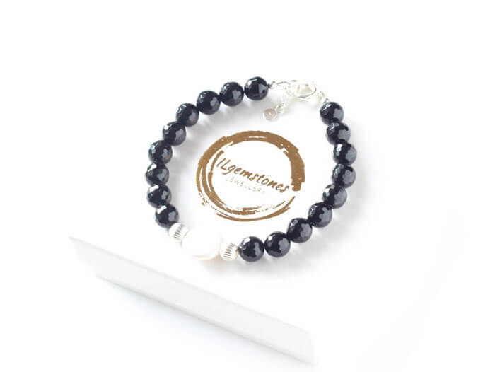 black onyx pearl bracelet Ireland