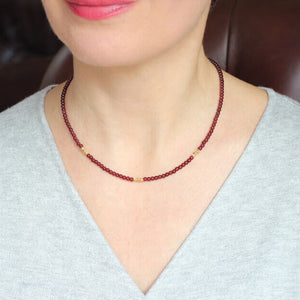 Garnet Delicate Necklace model