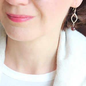 garnet marquise earrings styled