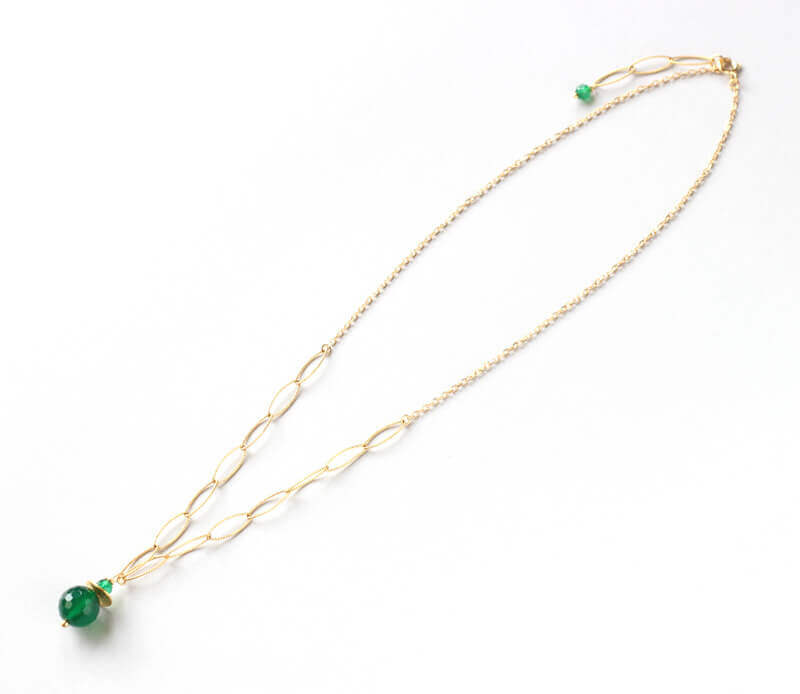 green agate delicate necklace Ireland