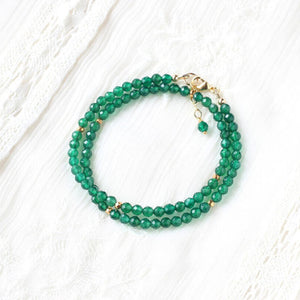 green agate double bracelet Ireland