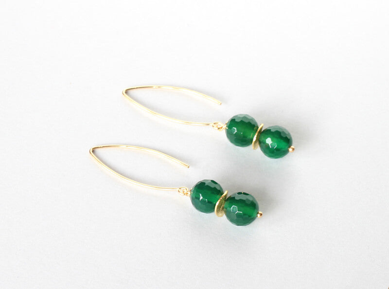 green agate earrings ILgemstones