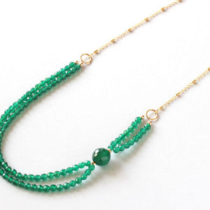 green agate gold chain necklace Dublin