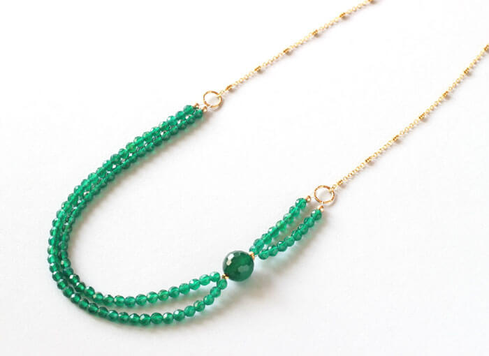 green agate gold chain necklace Dublin