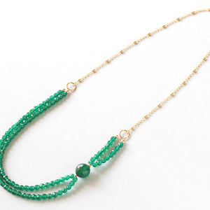 green agate gold chain necklace Ireland
