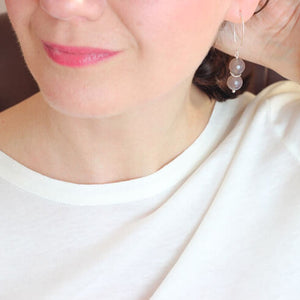 grey agate earrings styled