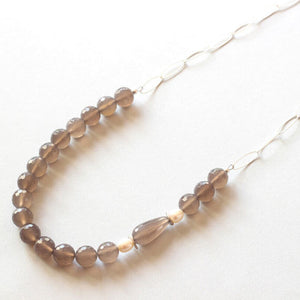 grey agate silver necklace gemstones