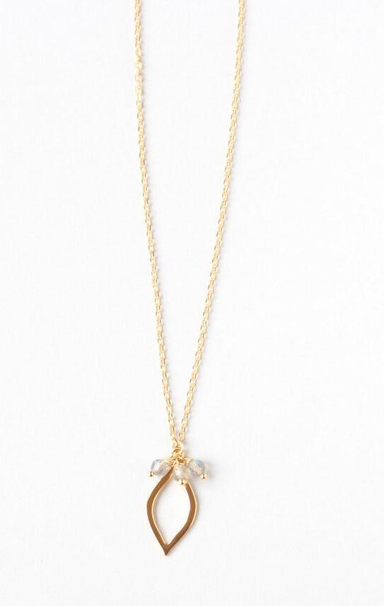 Labradorite Delicate Necklace gold