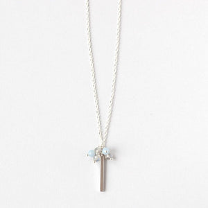 Labradorite silver delicate necklace pendant