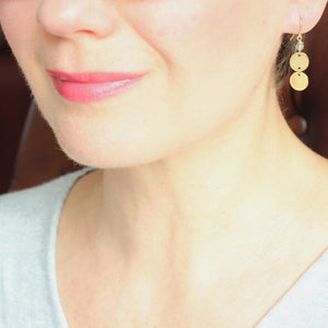 Labradorite Disc Earrings model