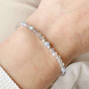 Labradorite silver bracelet model