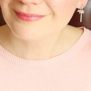 labradorite silver earrings model