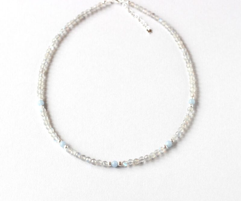 Labradorite silver necklace ILgemstones