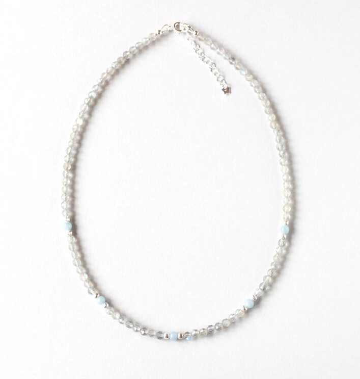 Labradorite silver necklace