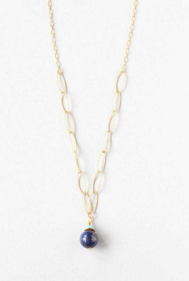 lapis lazuli delicate necklace